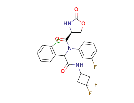 (4S)-N-(1-(2-Chlorophenyl)-2-(3,3-difluorocyclobutylamino)-2-oxoethyl)-N-(3-fluoro-phenyl)-2-oxooxazolidine-4-carboxamide