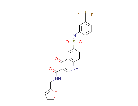 N-(furan-2-ylmethyl)-4-oxo-6-(N-(3-(trifluoromethyl)phenyl)sulfamoyl)-1,4-dihydroquinoline-3-carboxamide