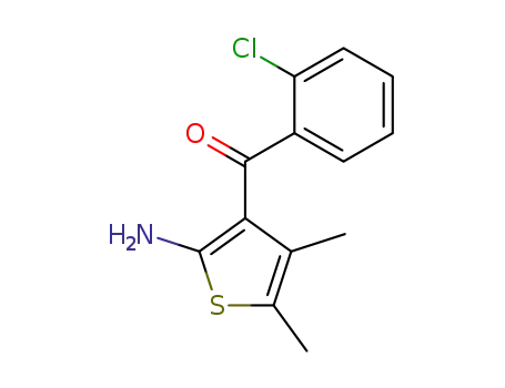 Molecular Structure of 50508-65-1 (2-AMino-3-(2-chlorobenzoyl)-4,5-diMethylthiophene)