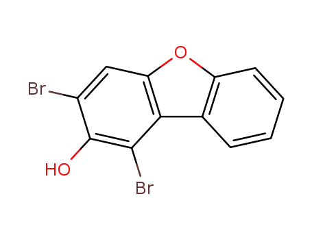 Molecular Structure of 51368-61-7 (1,3-dibromodibenzofuran-2-ol)