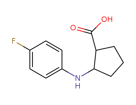 Molecular Structure of 1416585-28-8 (2-(4-fluorophenylamino)cyclopentanecarboxylic acid)
