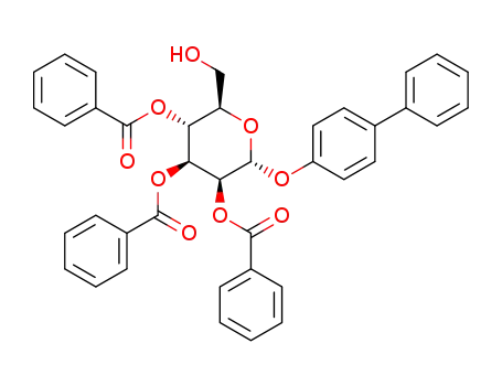 Molecular Structure of 1415481-62-7 (biphenyl-4-yl 2,3,4-tri-O-benzoyl-α-D-mannopyranoside)