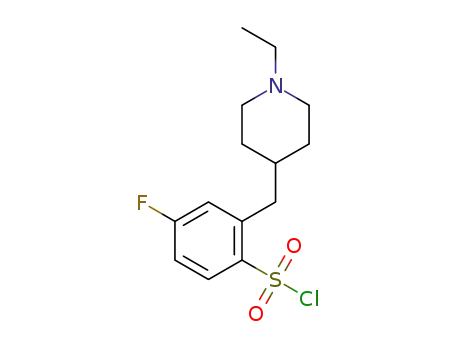 2-(1-ethylpiperidine-4-ylmethyl)-4-fluorobenzenesulfonyl chloride