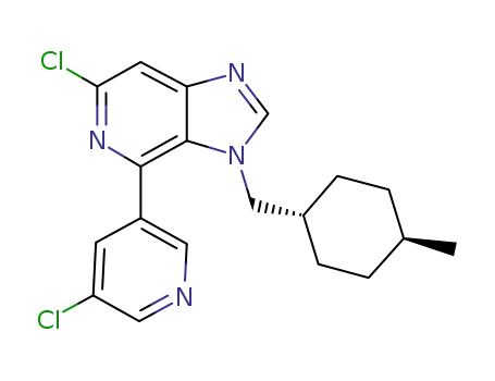 6-chloro-4-(5-chloropyridin-3-yl)-3-(((trans)-4-methylcyclohexyl)methyl)-3H-imidazo[4,5-c]pyridine