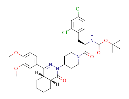 tert-butyl [(2R)-3-(2,4-dichlorophenyl)-1-{4-[(4aS,8aR)-4-(3,4-dimethoxyphenyl)-1-oxo-4a,5,6,7,8,8a-hexahydrophthalazin-2(1H)-yl]piperidin-1-yl}-1-oxopropan-2-yl]carbamate