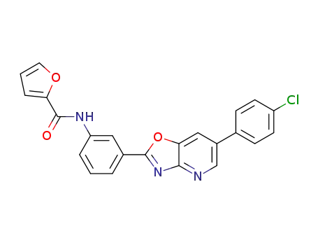 N-(3-(6-(4-chlorophenyl)oxazolo[4,5-b]pyridin-2-yl)phenyl)furan-2-carboxamide