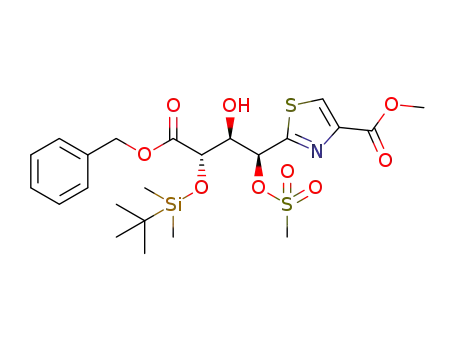 methyl 2-[(1S,2R,3S)-3-(benzyloxycarbonyl)-1-methanesulfonyloxy-2-hydroxy-3-(tert-butyl-dimethylsilyloxy)-propyl]-thiazole-4-carboxylate