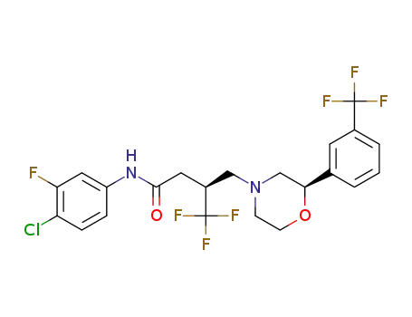 (S)-N-(4-chloro-3-fluoro-phenyl)-4,4,4-trifluoro-3-[(R)-2-(3-trifluoromethyl-phenyl)-morpholin-4-ylmethyl]-butyramide