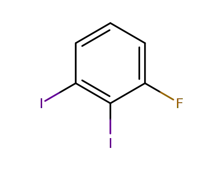 Molecular Structure of 501433-02-9 (1,2-Diiodo-3-fluorobenzene)