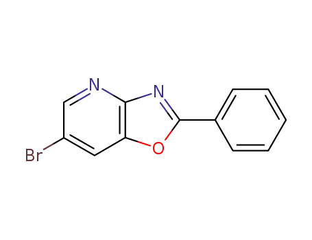 Molecular Structure of 174469-41-1 (Oxazolo[4,5-b]pyridine, 6-bromo-2-phenyl-)