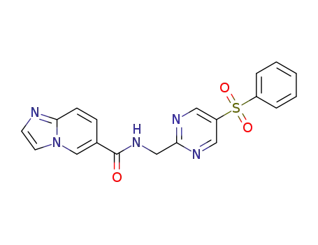 imidazo[1,2-a]pyridine-6-carboxylic acid (5-benzenesulfonyl-pyrimidin-2-ylmethyl)-amide