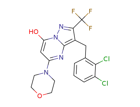 3-(2,3-dichlorobenzyl)-5-morpholino-2-(trifluoromethyl)pyrazolo[1,5-a]pyrimidin-7-ol