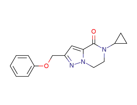 5-cyclopropyl-2-phenoxymethyl-6,7-dihydro-5H-pyrazolo[1,5-a]pyrazin-4-one