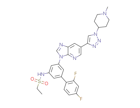 N-(2',4'-difluoro-5-(6-(1-(1-methylpiperidin-4-yl)-1H-1,2,3-triazol-4-yl)-3H-imidazo[4,5-19]pyridin-3-yl)-[1,1'-biphenyl]-3-yl)ethanesulfonamide