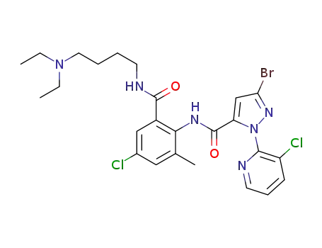 3-bromo-N-(4-chloro-2-((4-(diethylamino)butyl)carbamoyl)-6-methylphenyl)-1-(3-chloropyridin-2-yl)-1H-pyrazole-5-carboxamide