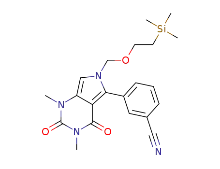 3-(1,3-dimethyl-2,4-dioxo-6-((2-(trimethylsilyl)ethoxy)methyl)-2,3,4,6-tetrahydro-1H-pyrrolo[3,4-d]pyrimidin-5-yl)benzonitrile