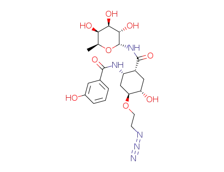 N-[(1R,2S,4S,5S)-2-(3-hydroxybenzamido)-4-(2-azidoethoxy)-5-hydroxycyclohexanecarboxyl]-α-L-fucopyranosylamine