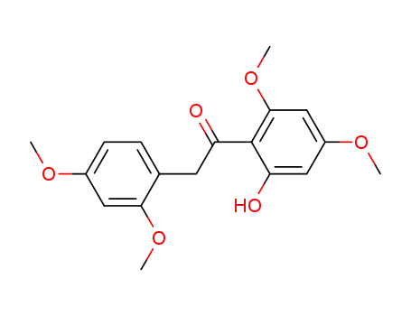 Molecular Structure of 39604-69-8 (Ethanone,2-(2,4-dimethoxyphenyl)-1-(2-hydroxy-4,6-dimethoxyphenyl)-)