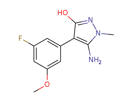 5-amino-4-(3-fluoro-5-methoxyphenyl)-1-methyl-1H-pyrazol-3-ol