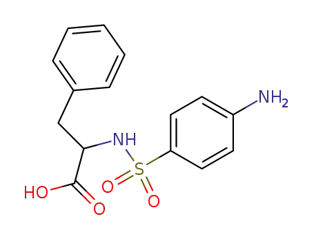 Molecular Structure of 133978-59-3 (2-(4-AMINO-BENZENESULFONYLAMINO)-3-PHENYL-PROPIONIC ACID)