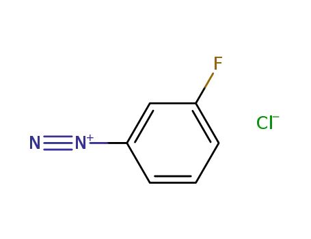 Molecular Structure of 20893-73-6 (Benzenediazonium, 3-fluoro-, chloride)