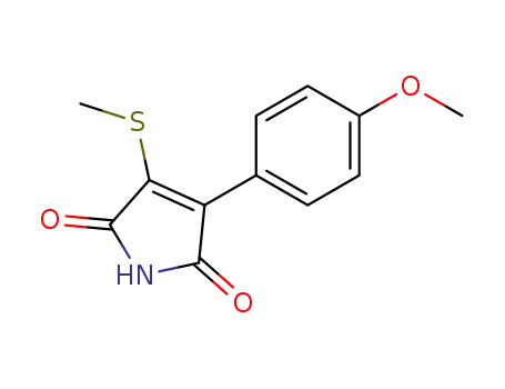 1H-Pyrrole-2,5-dione, 3-(4-methoxyphenyl)-4-(methylthio)-