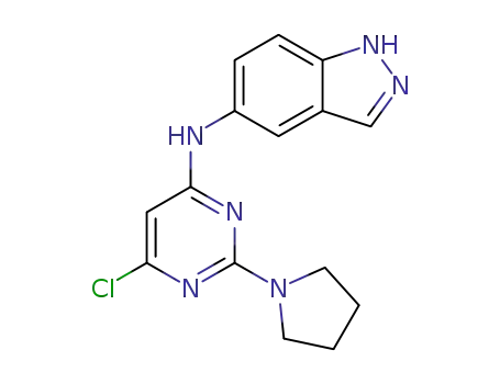 N-(6-chloro-2-(pyrrolidin-1-yl)pyrimidin-4-yl)-1H-indazol-5-amine