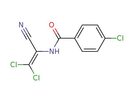 Molecular Structure of 53828-13-0 (Benzamide, 4-chloro-N-(2,2-dichloro-1-cyanoethenyl)-)