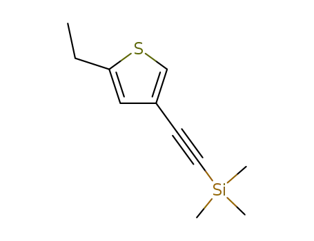 Molecular Structure of 467251-52-1 (Silane, [(5-ethyl-3-thienyl)ethynyl]trimethyl- (9CI))