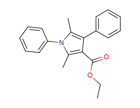Molecular Structure of 13901-83-2 (1H-Pyrrole-3-carboxylic acid, 2,5-dimethyl-1,4-diphenyl-, ethyl ester)