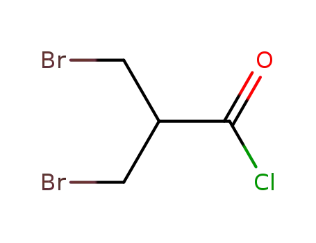 Molecular Structure of 69193-75-5 (Propanoyl chloride, 3-bromo-2-(bromomethyl)-)