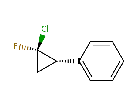 Molecular Structure of 35694-73-6 (Benzene, [(1R,2S)-2-chloro-2-fluorocyclopropyl]-, rel-)