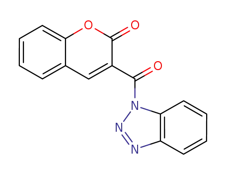 Molecular Structure of 312929-01-4 (3-(1H-benzotriazol-1-ylcarbonyl)-2H-chromene-2-one)