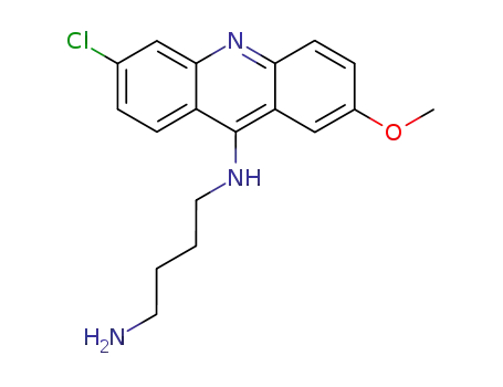 Molecular Structure of 7657-92-3 (N<sub>1</sub>-(6-chloro-2-methoxyacridin-9-yl)butane-1,4-diamine)