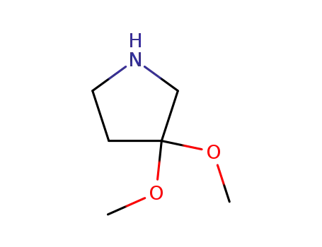 Molecular Structure of 143656-52-4 (Pyrrolidine, 3,3-dimethoxy-)