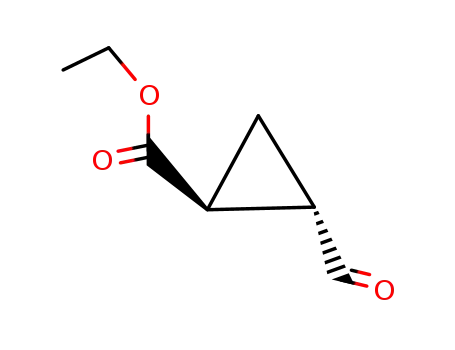 Molecular Structure of 109716-61-2 (Cyclopropanecarboxylic acid, 2-formyl-, ethyl ester, (1S-trans)- (9CI))