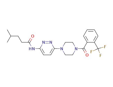 Pentanamide,
4-methyl-N-[6-[4-[2-(trifluoromethyl)benzoyl]-1-piperazinyl]-3-pyridazinyl]
-
