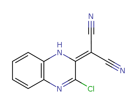 Molecular Structure of 113983-94-1 (Propanedinitrile, (3-chloro-2(1H)-quinoxalinylidene)-)