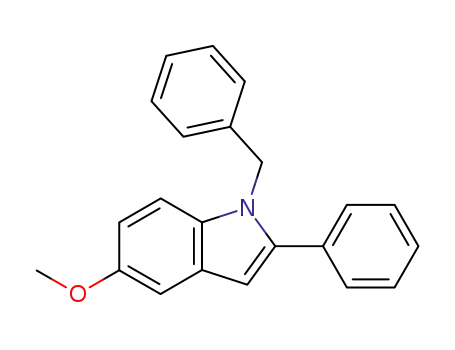 Molecular Structure of 31436-56-3 (1-benzyl-5-methoxy-2-phenyl-1H-indole)