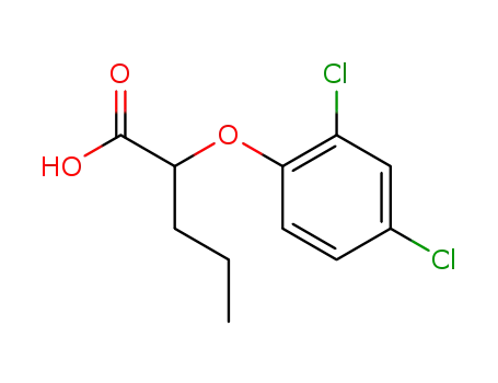 Molecular Structure of 3307-43-5 (Pentanoic acid, 2-(2,4-dichlorophenoxy)-)