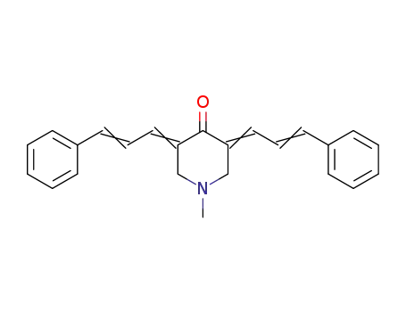 Molecular Structure of 4332-80-3 (4-Piperidinone, 1-methyl-3,5-bis(3-phenyl-2-propenylidene)-)