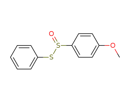Molecular Structure of 26974-29-8 (4-Methoxybenzenesulfinothioic acid S-phenyl ester)