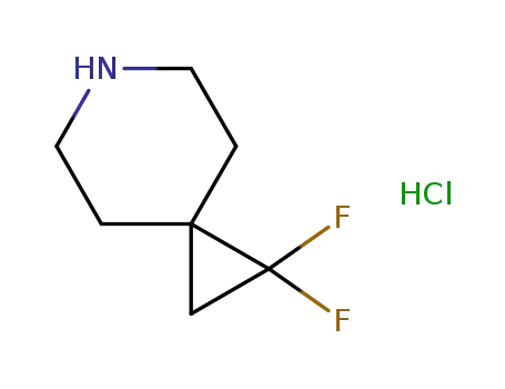 Molecular Structure of 1263132-31-5 (1,1-Difluoro-6-azaspiro[2.5]octane hydrochloride)