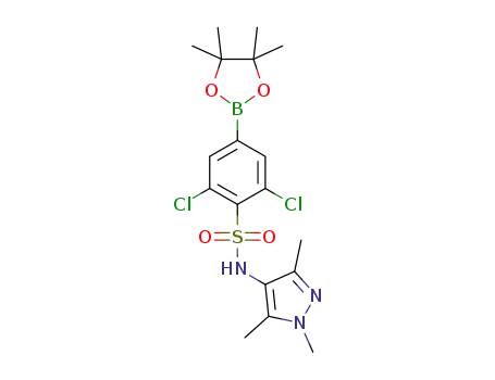 2,6-dichloro-4-(4,4,5,5-tetramethyl-[1,3,2]dioxaborolan-2-yl)-N-(1,3,5-trimethyl-1H-pyrazol-4-yl)benzenesulfonamide