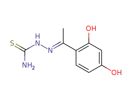 Molecular Structure of 57872-20-5 (2-[1-(2,4-Dihydroxyphenyl)ethylidene]-1-hydrazinecarbothioamide)