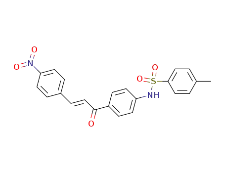 Molecular Structure of 72178-43-9 (Benzenesulfonamide,
4-methyl-N-[4-[3-(4-nitrophenyl)-1-oxo-2-propenyl]phenyl]-)