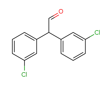 Molecular Structure of 135807-10-2 (Benzeneacetaldehyde, 3-chloro-a-(3-chlorophenyl)-)