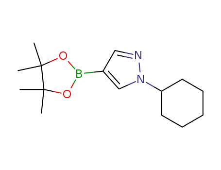 Molecular Structure of 1175275-00-9 (1-Cyclohexyl-4-(4,4,5,5-tetraMethyl-1,3,2-dioxaborolan-2-yl)-1H-pyrazole)