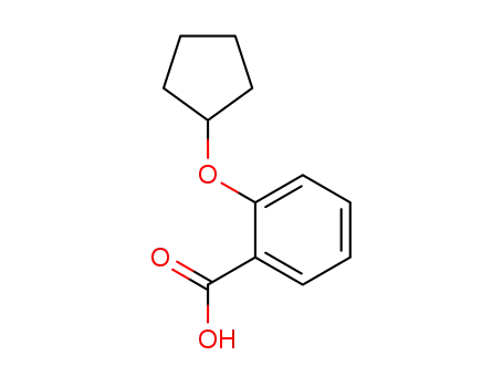 Molecular Structure of 148215-77-4 (2-(cyclopentyloxy)benzoic acid)