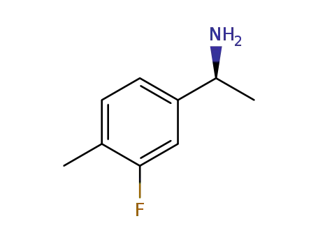 Molecular Structure of 1241682-49-4 ((1S)-1-(3-FLUORO-4-METHYLPHENYL)ETHYLAMINE)